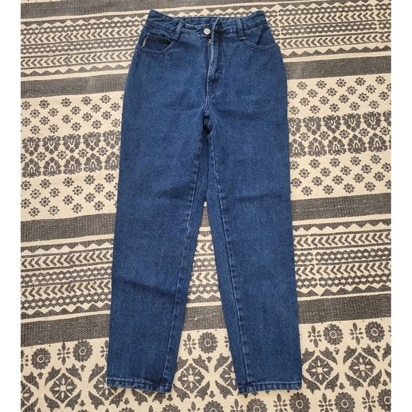 VNT Bongo Blue Denim Jeans Womens High Rise Mom Jeans Size 5 Stiff Denim - Picture 7 of 7